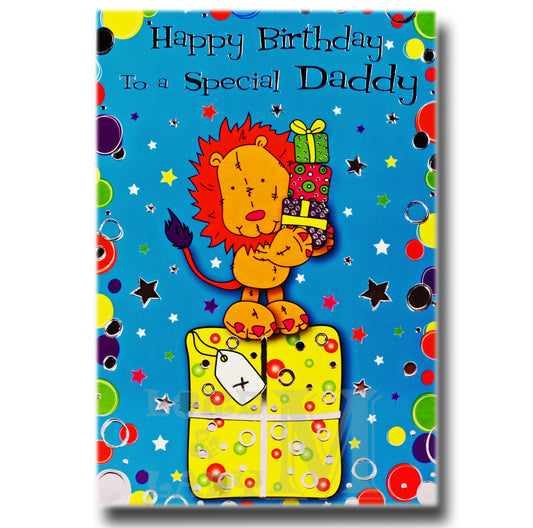19cm - Happy Birthday To A Special Daddy - Blue -B