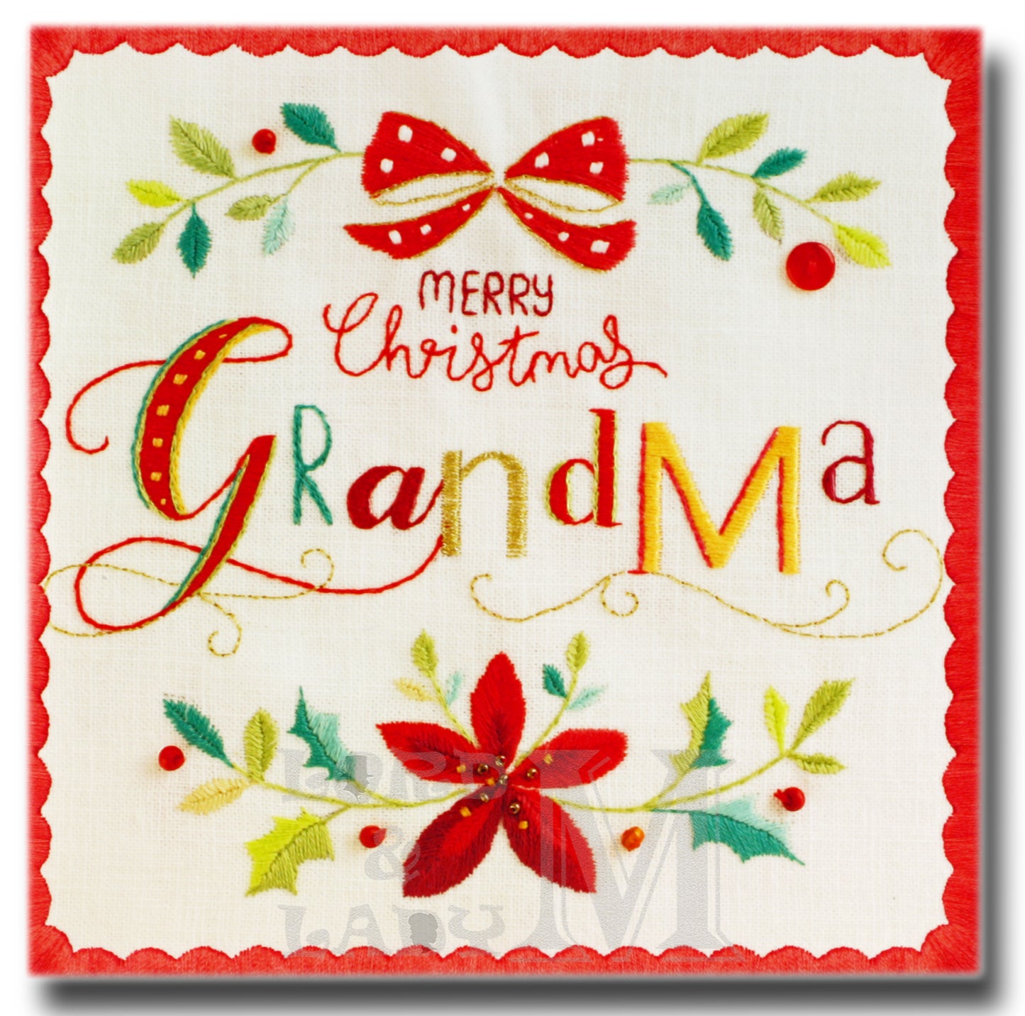 16cm - Merry Christmas Grandma - OH