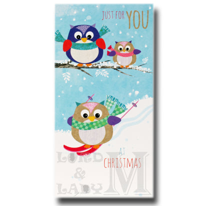 18cm - Just For You At Christmas - Owls - OH