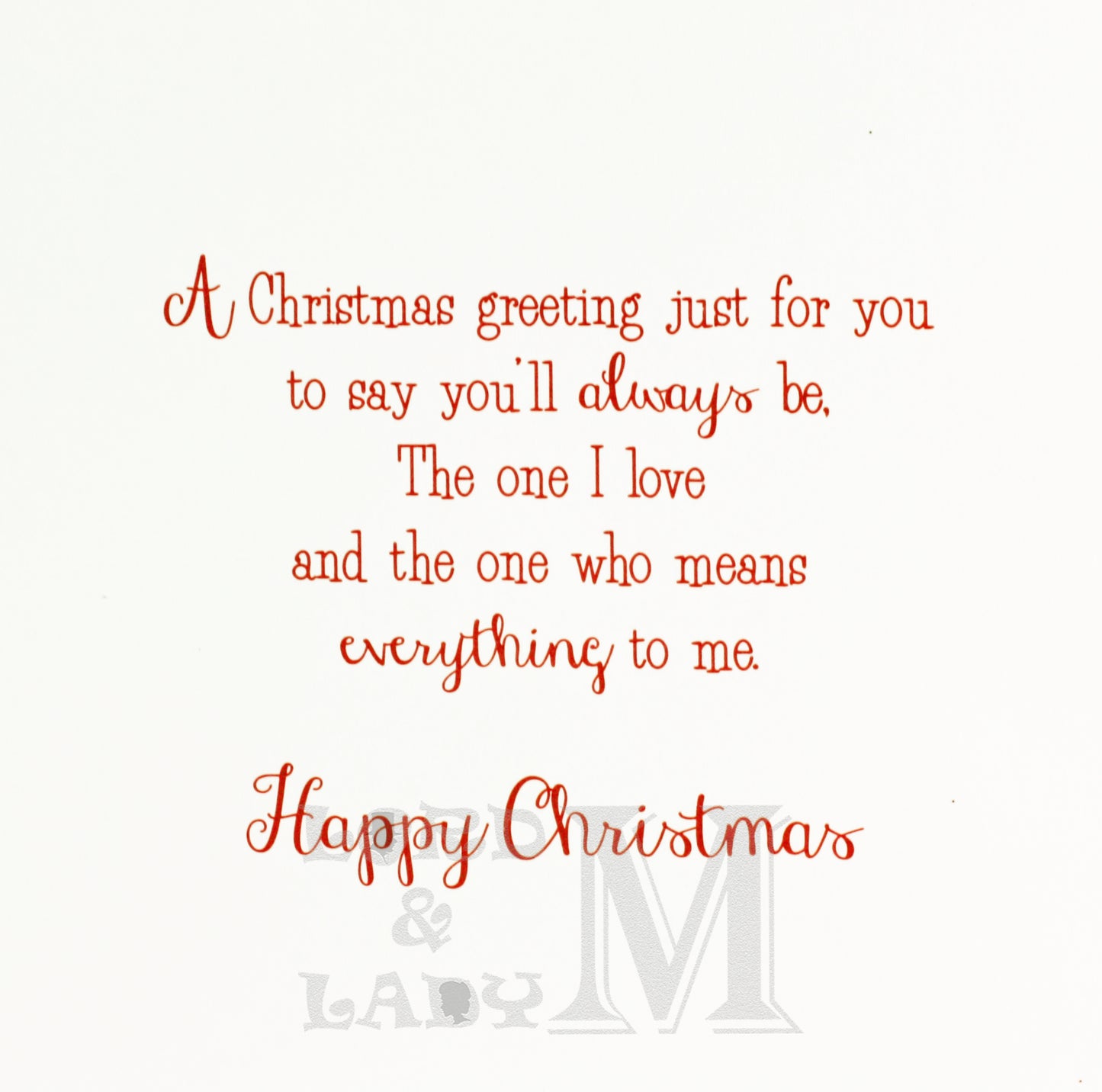 19cm - For My Special Partner Christmas Wishes -BG