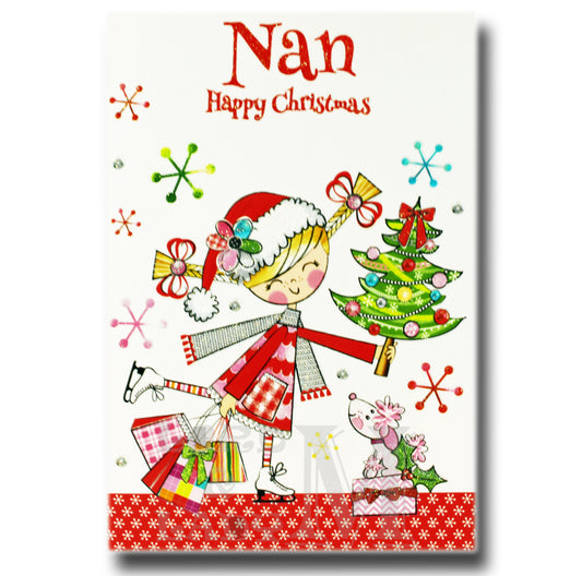 19cm - Nan Happy Christmas - Blonde Skating - BGC
