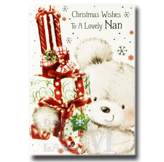 19cm - Christmas Wishes To A Lovely Nan - BGC