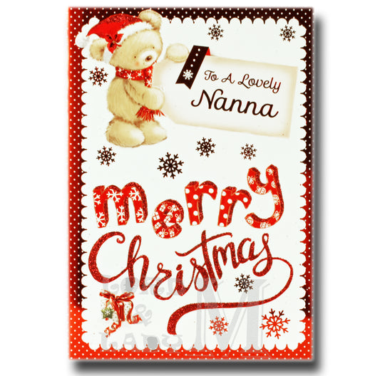 19cm - To A Lovely Nanna Merry Christmas - BGC