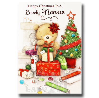19cm - Happy Christmas To A Lovely Nannie - BGC