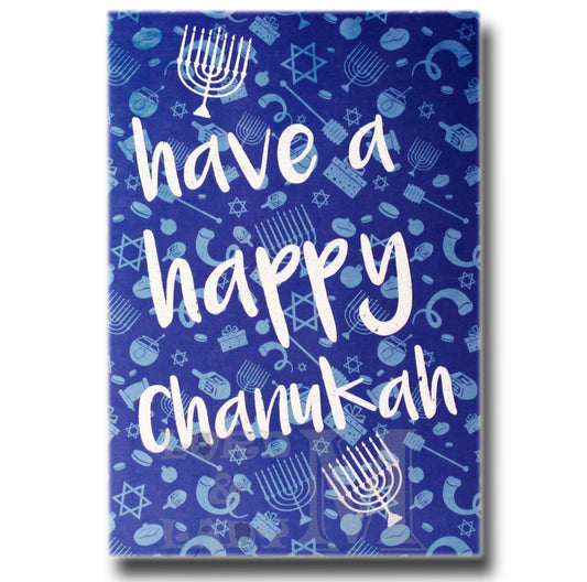 15cm - Have A Happy Chanukah - Dark Blue - DV