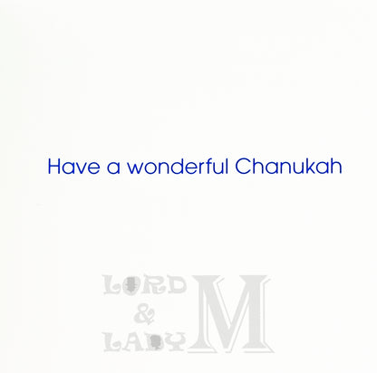 15cm - Have A Happy Chanukah - Dark Blue - DV