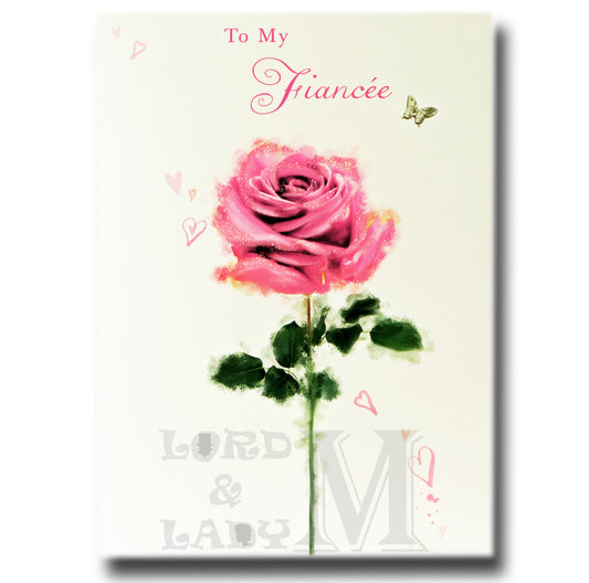 17cm - To My Fiancee - Single Rose - OH