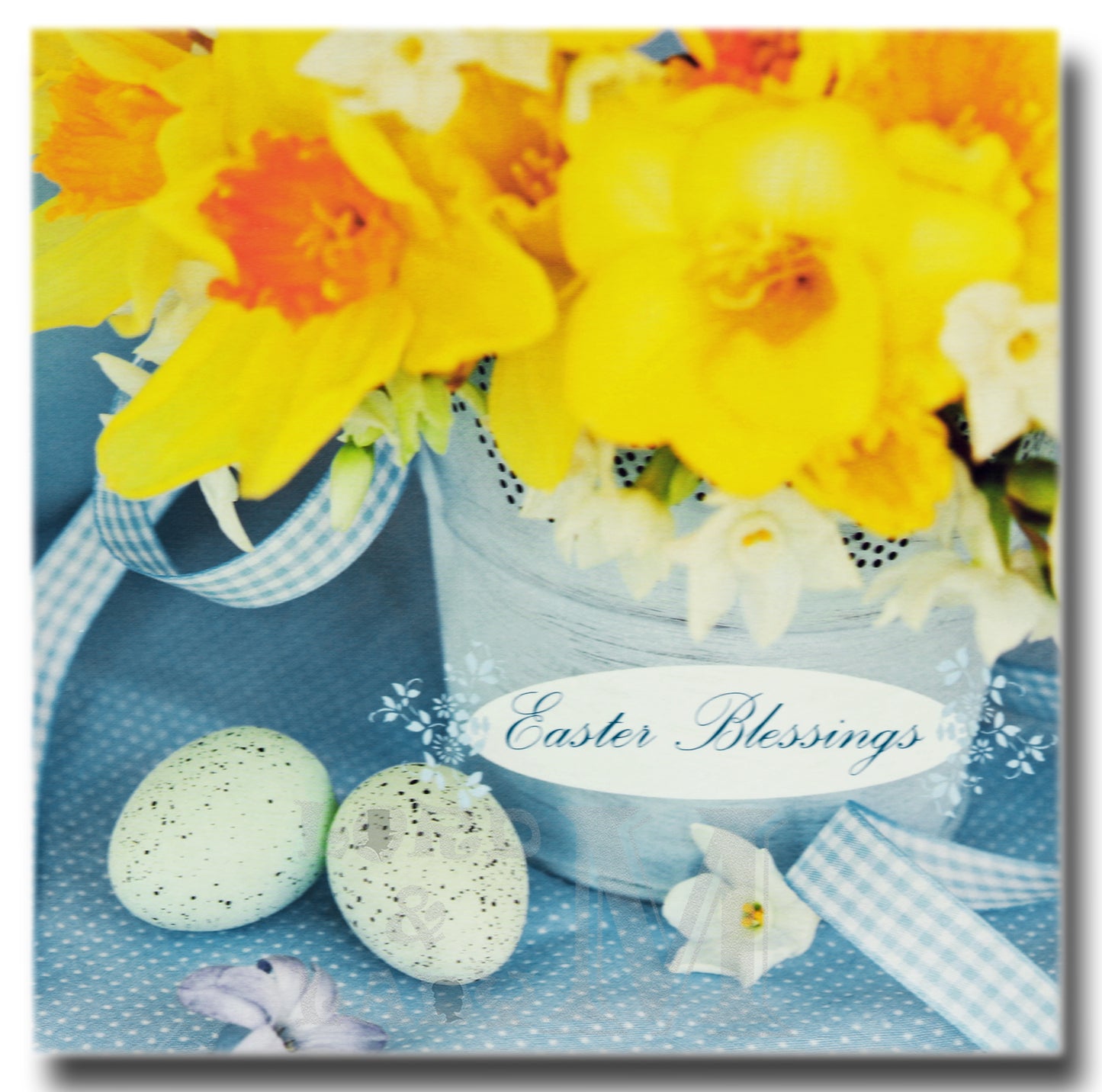13cm - Easter Blessings - Daffodils Eggs