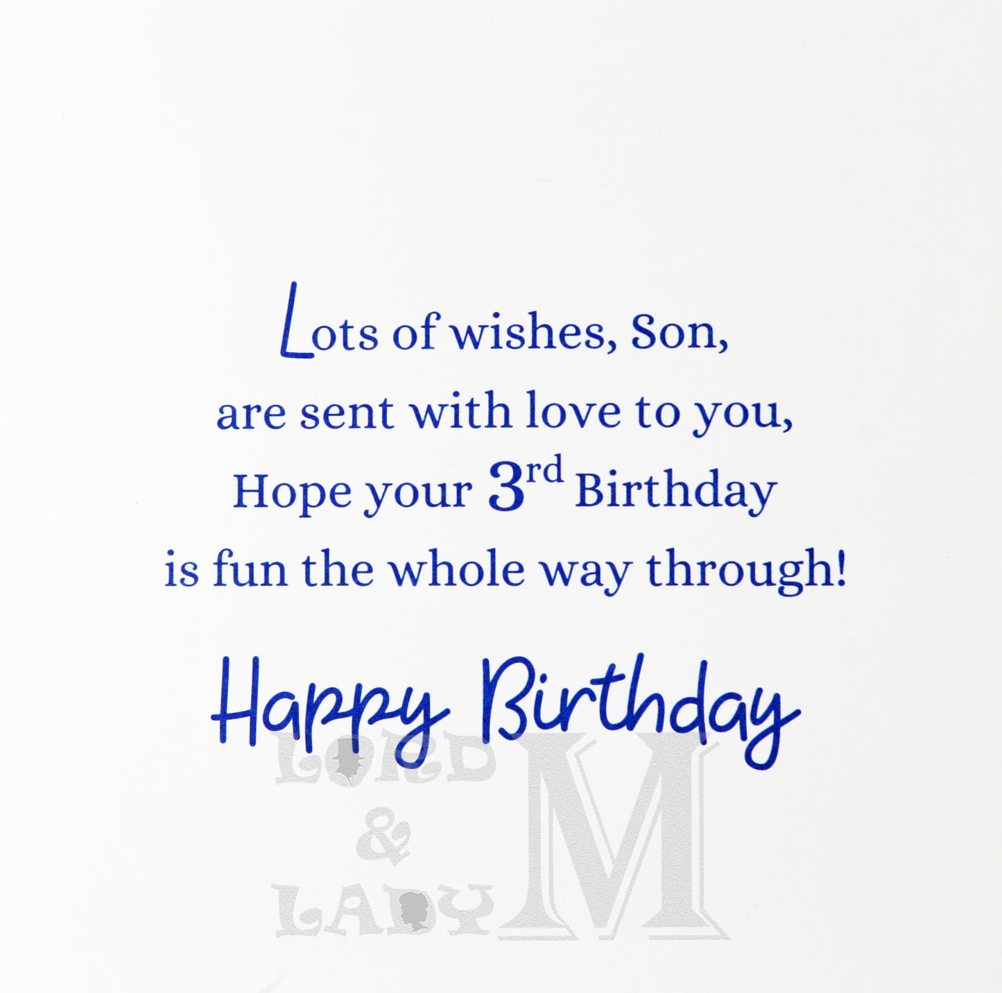 23cm - For A Very Special Son 3 Today! - Cars -BGC