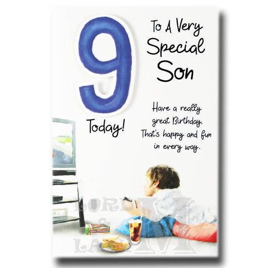 23cm - To A Very Special Son 9 Today! - BGC