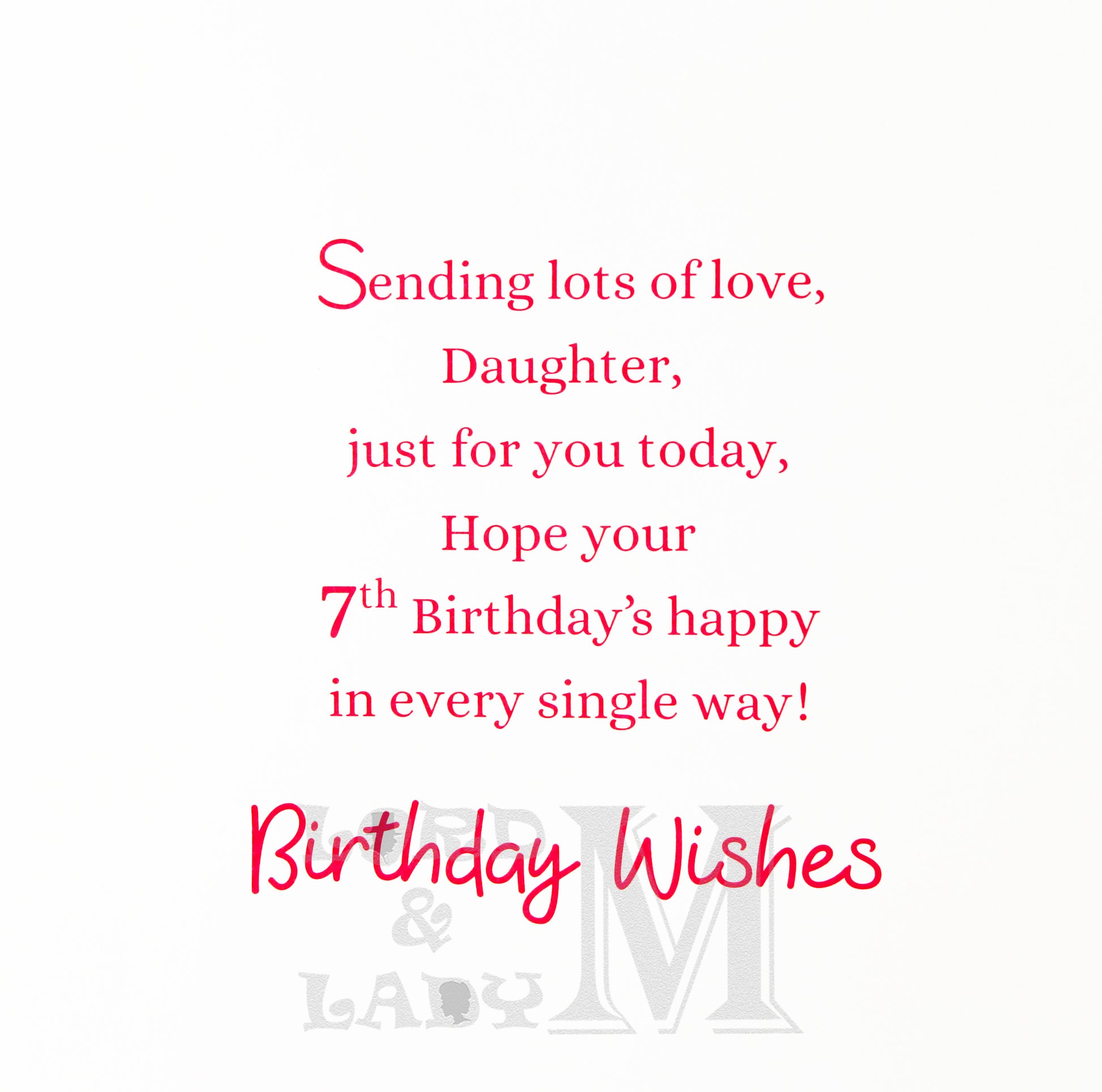 23cm - For A Special Daughter On Your Birthday -BG