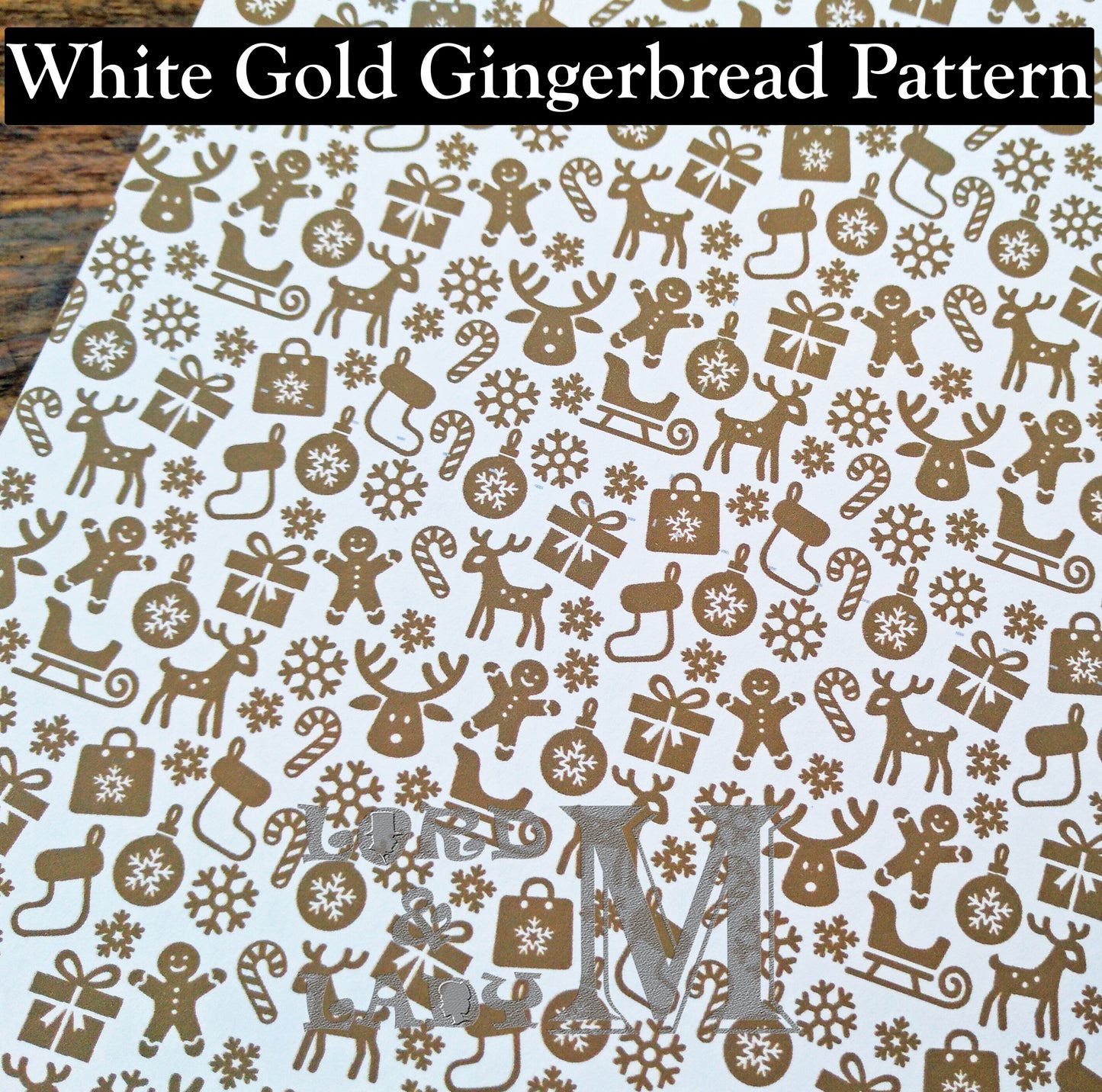 13cm - Personalised Letter From Santa - White Gold Gingerbread