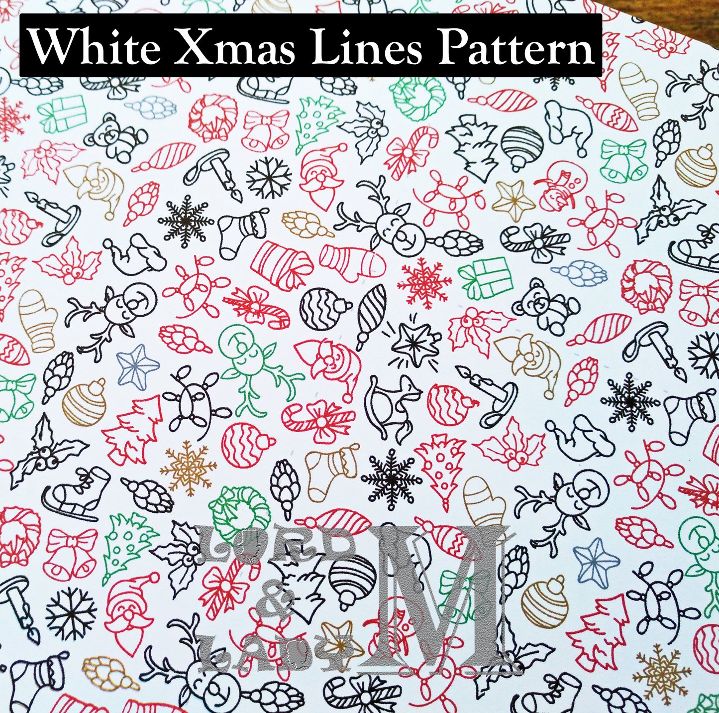 13cm - Personalised Letter From Santa - White Xmas Lines