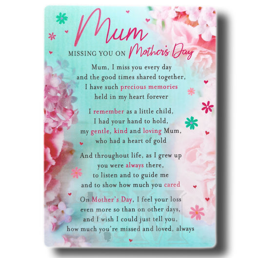 16cm - Mum Missing You On Mother's Day - JK