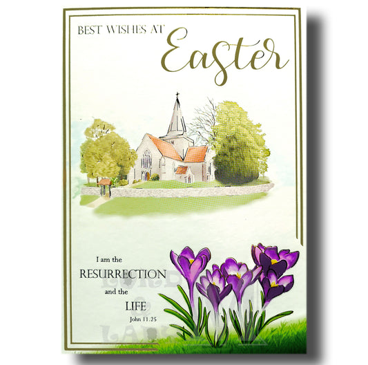 19cm - Best Wishes At Easter .. John 11.25 - JK