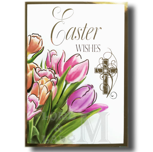 19cm - Easter Wishes - Tulips - JK