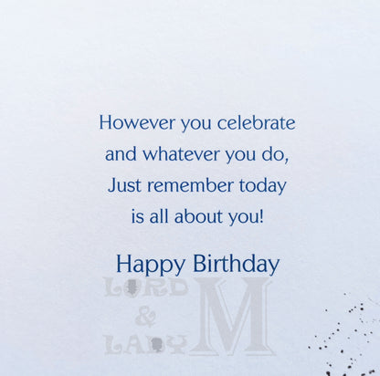21cm - Celebrate In Style Happy Birthday - Tuxedo - E