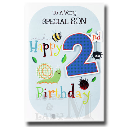 23cm - To A Very Special Son Happy 2nd .. - BGC