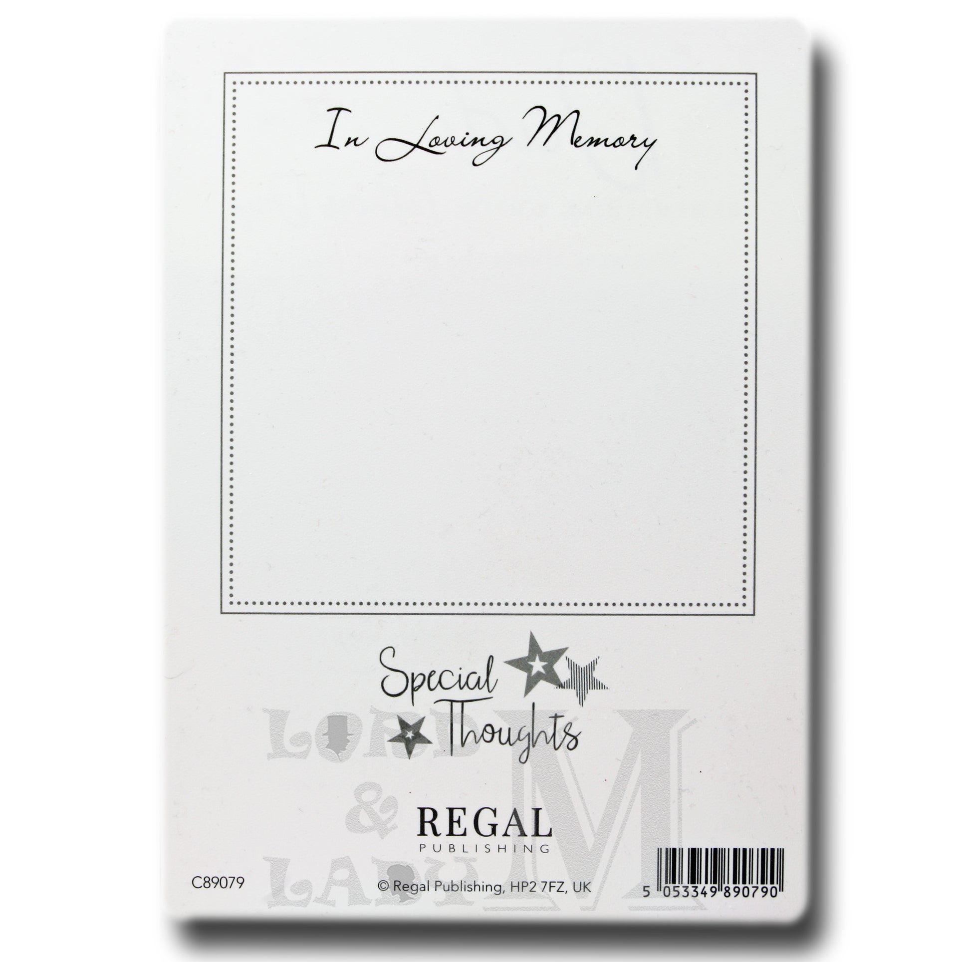 IN LOVING MEMORY Dad Graveside Memorial Card, Remembrance Of A Dearly