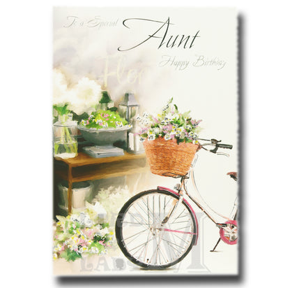 19cm - .. Special Aunt - Vase Arrangement Bike -JK