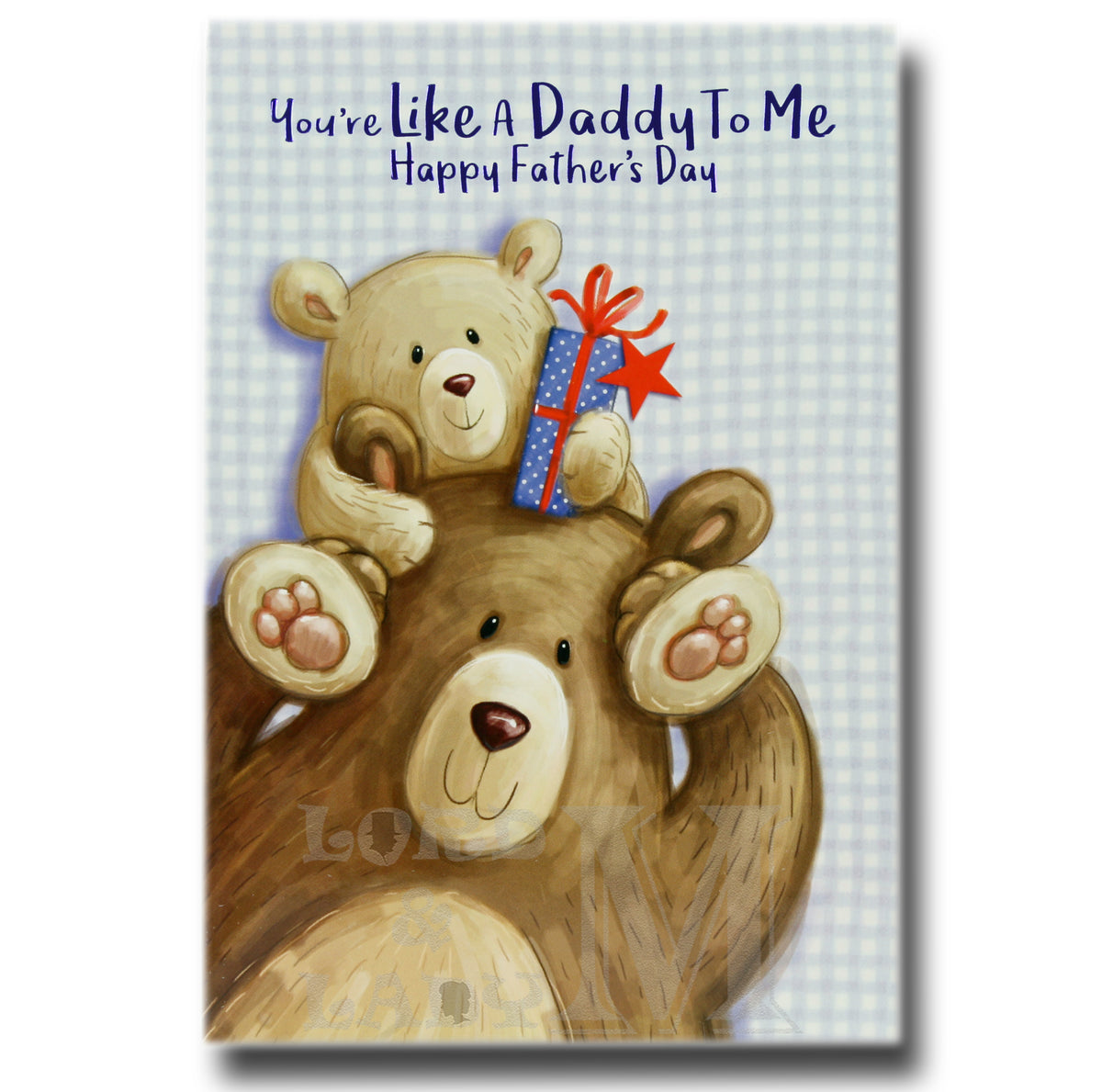 Fall Like Daddy Father’s Day Card – Like a Daddy to Me – Cute Bear & Gift Illustration ...