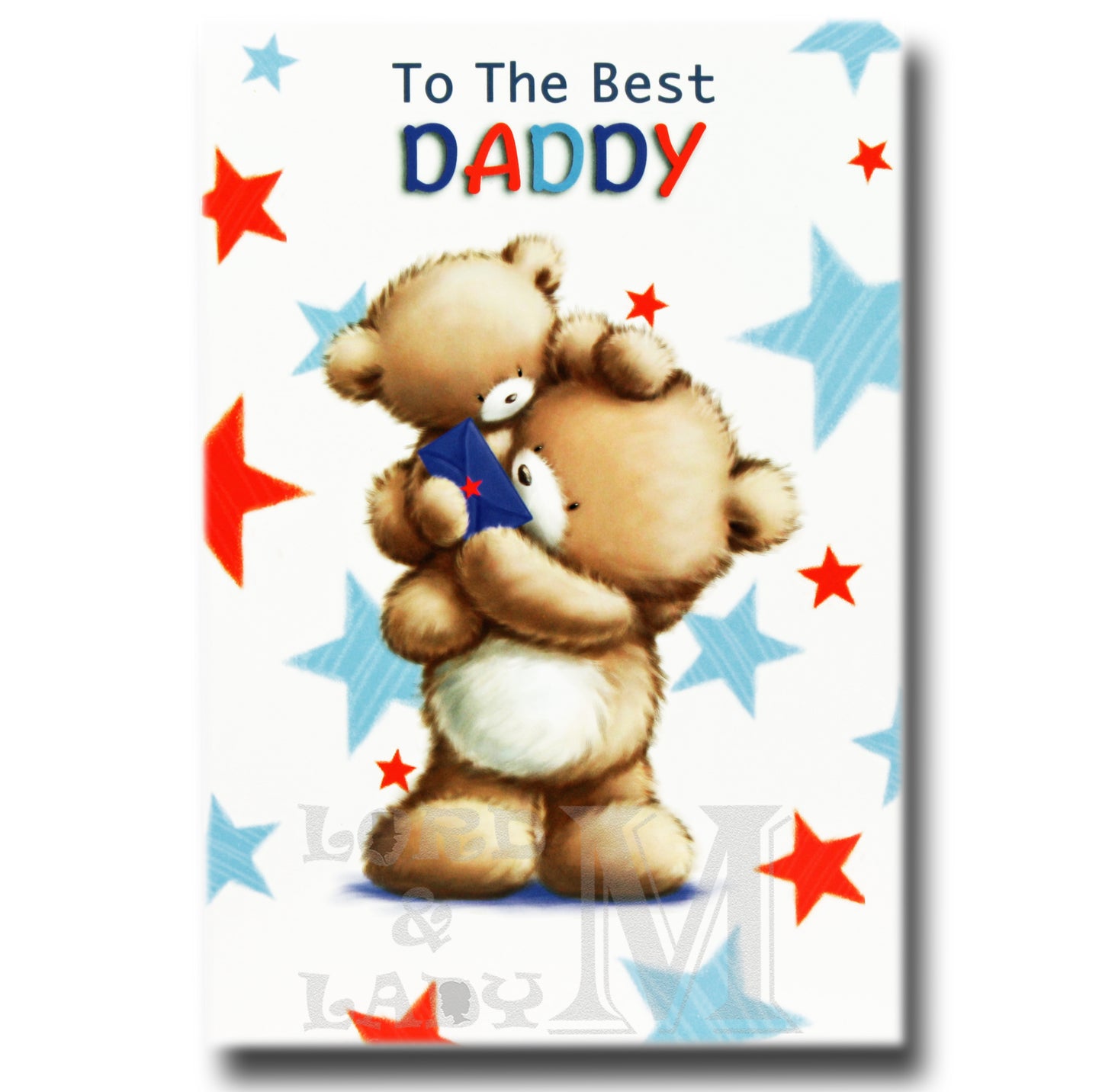 20cm - To The Best Daddy - Red Blue Stars - JK