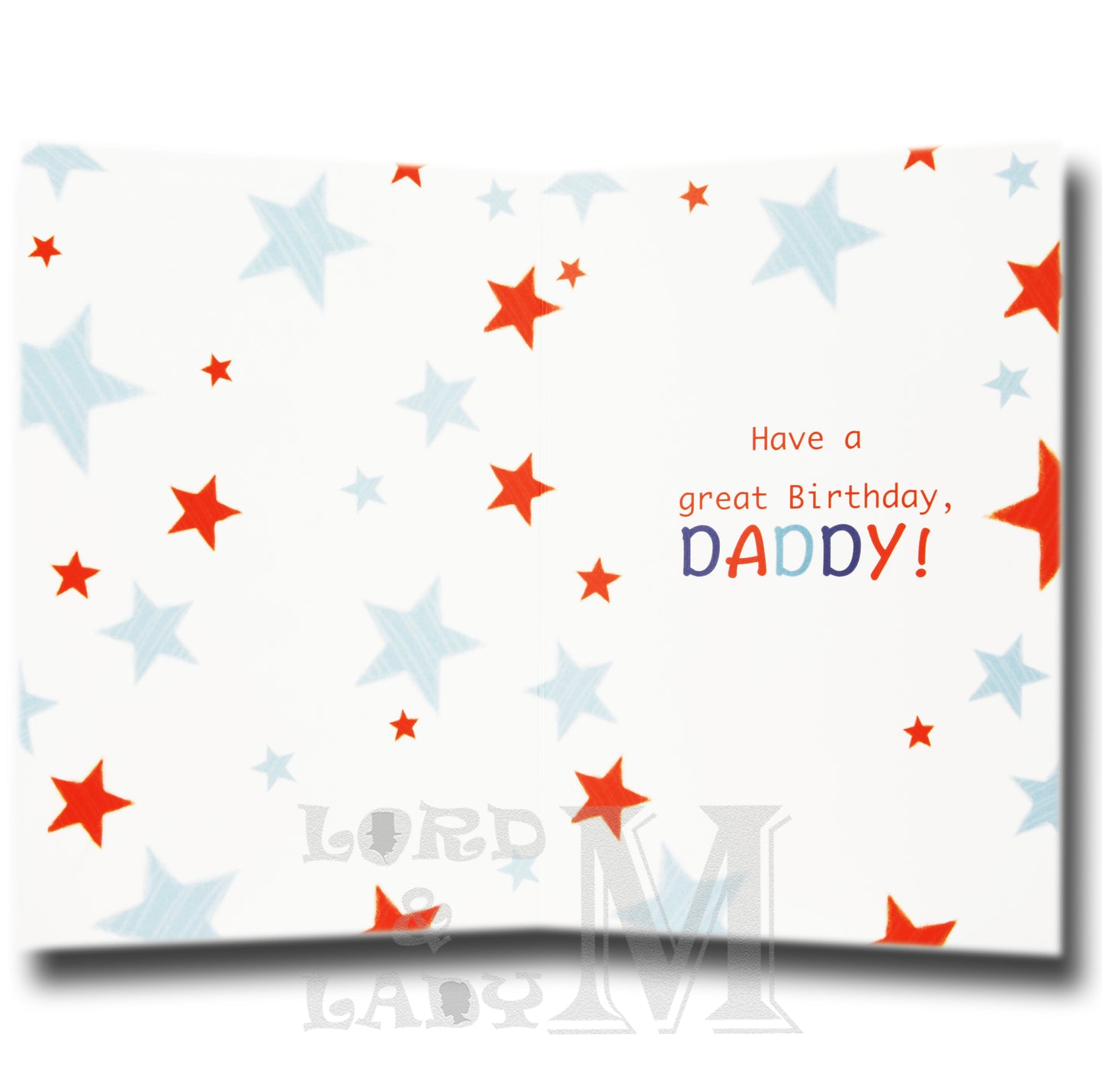 20cm - To The Best Daddy - Red Blue Stars - JK