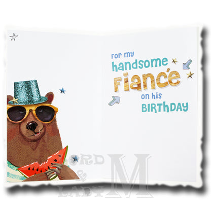 27cm - Happy Birthday Fiance It's - Lge Let - JK