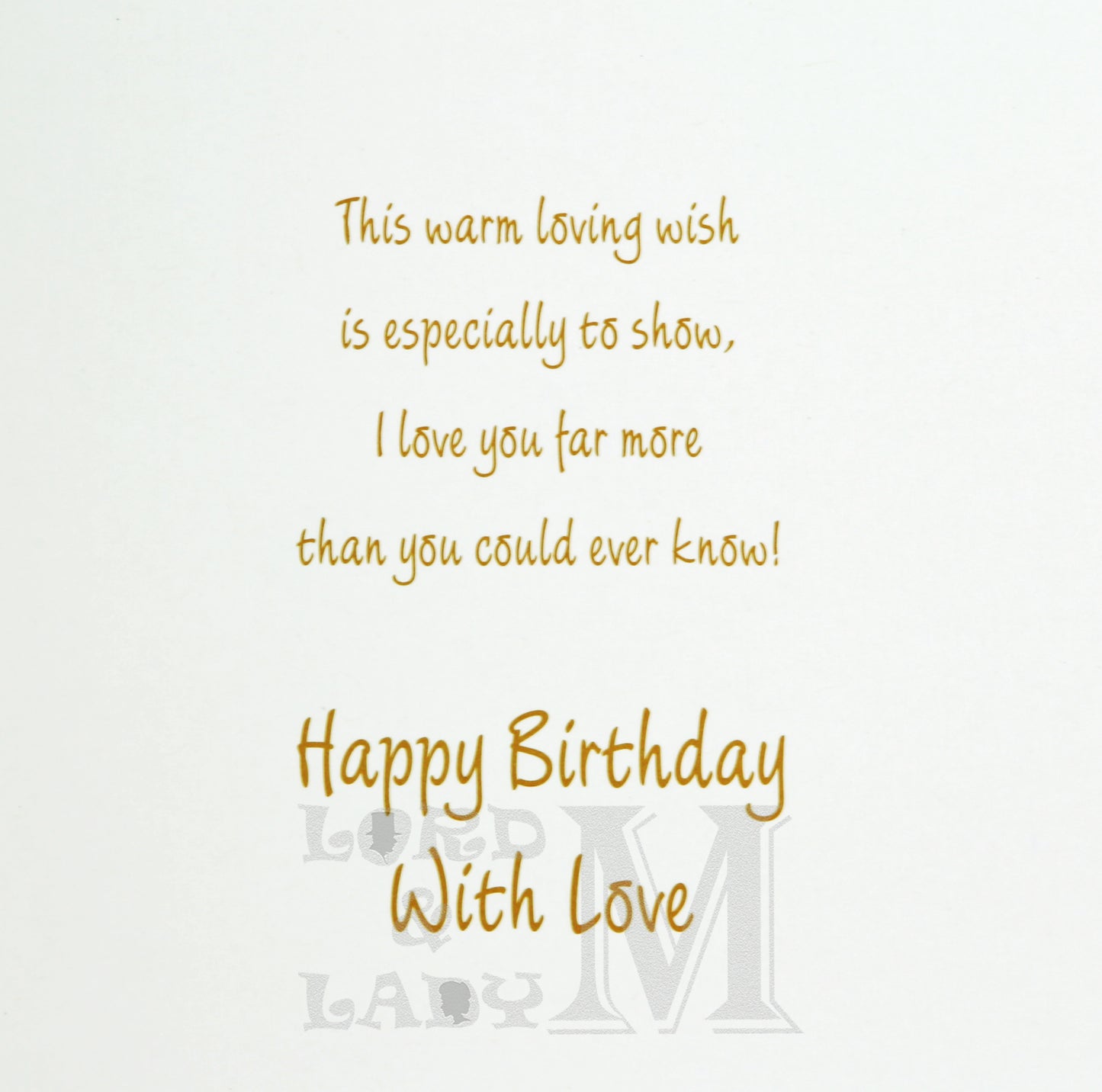19cm - Birthday Wishes To My Dear Husband - BGC