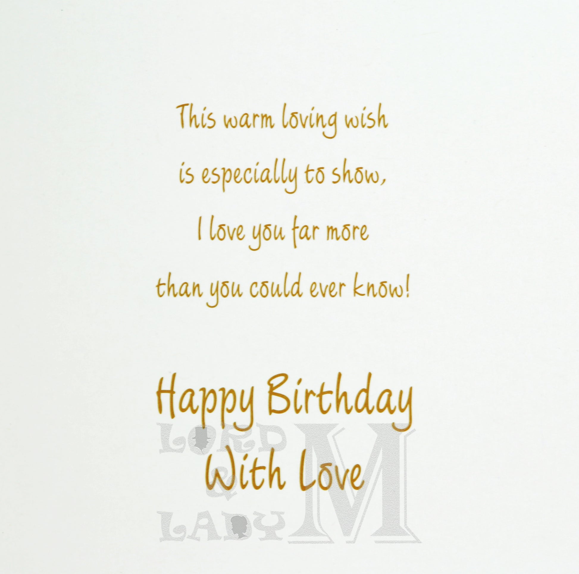 19cm - Birthday Wishes To My Dear Husband - BGC