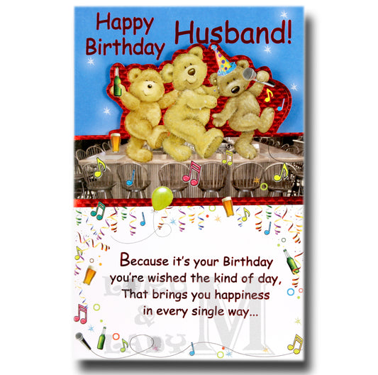 23cm - Happy Birthday Husband Because It's .. - BGC