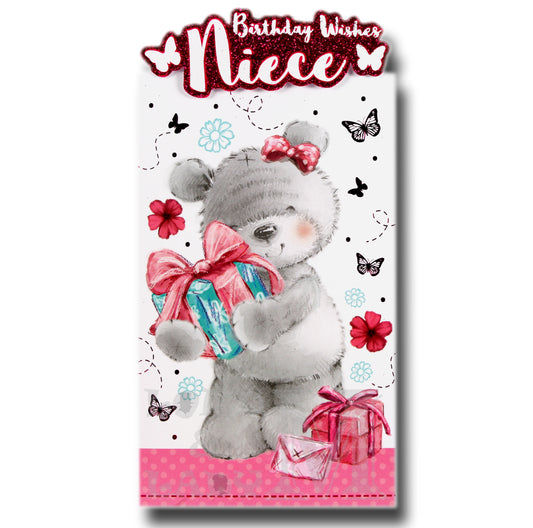 23cm - Birthday Wishes Niece - Bear Gift - BGC