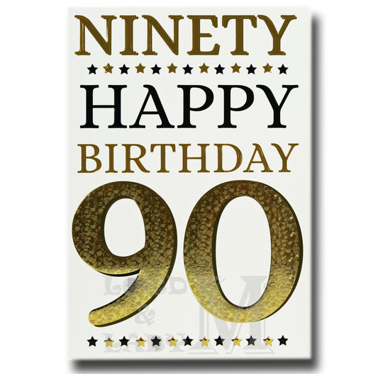 19cm - Ninety Happy Birthday 90 - BGC