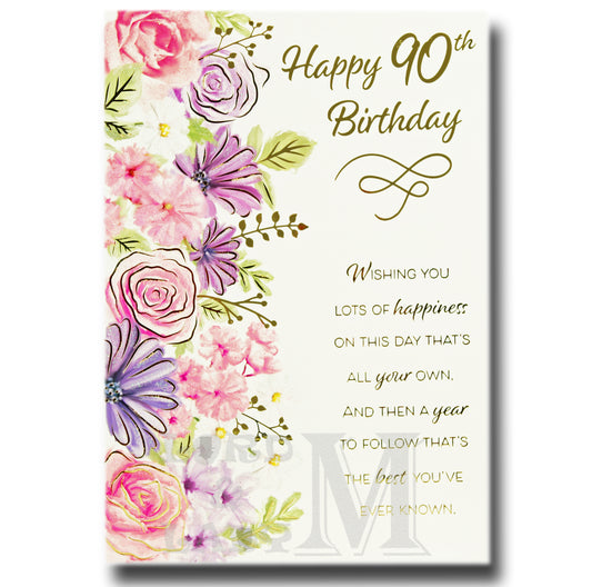 19cm - Happy 90th Birthday Wishing You .. - BGC