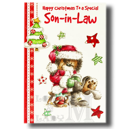 19cm - .. Special Son-in-Law - Dog Santa Suit - GH