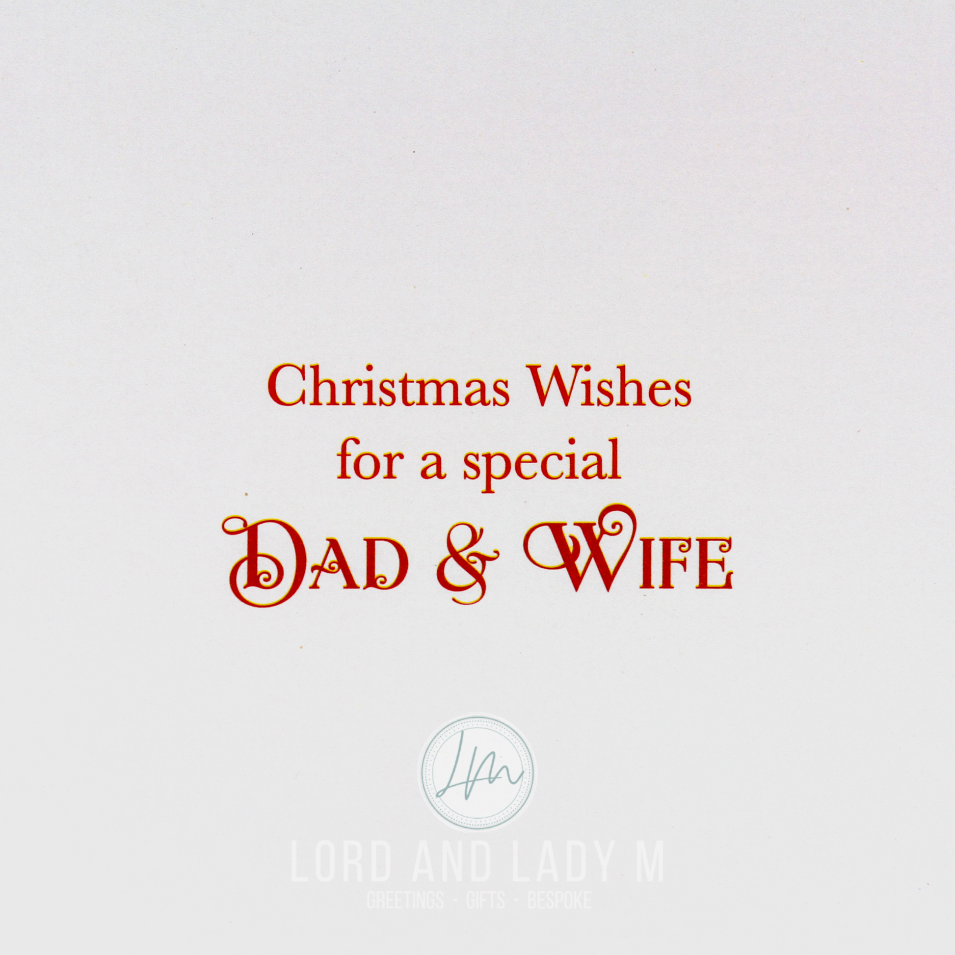 19cm - Merry Christmas Dad & Wife Wishing You - GH