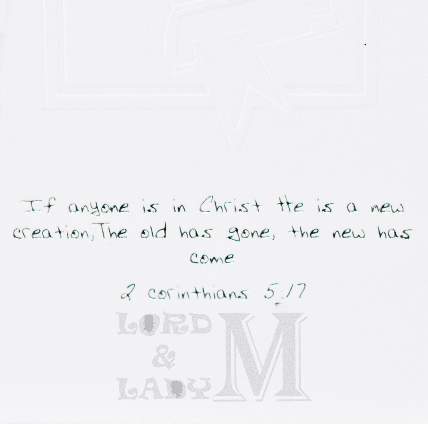 17cm - If Anyone Is In Christ - White Card - Son