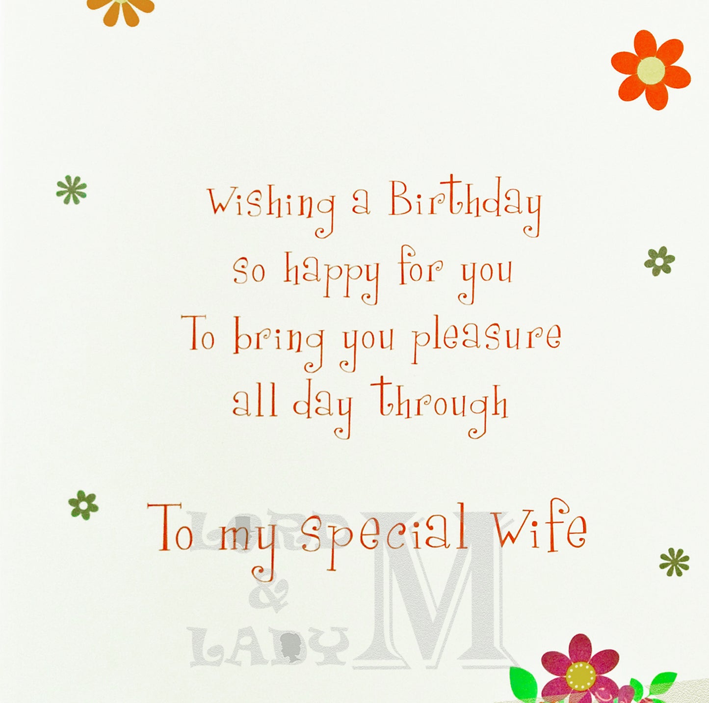 To My Special Wife on your Birthday