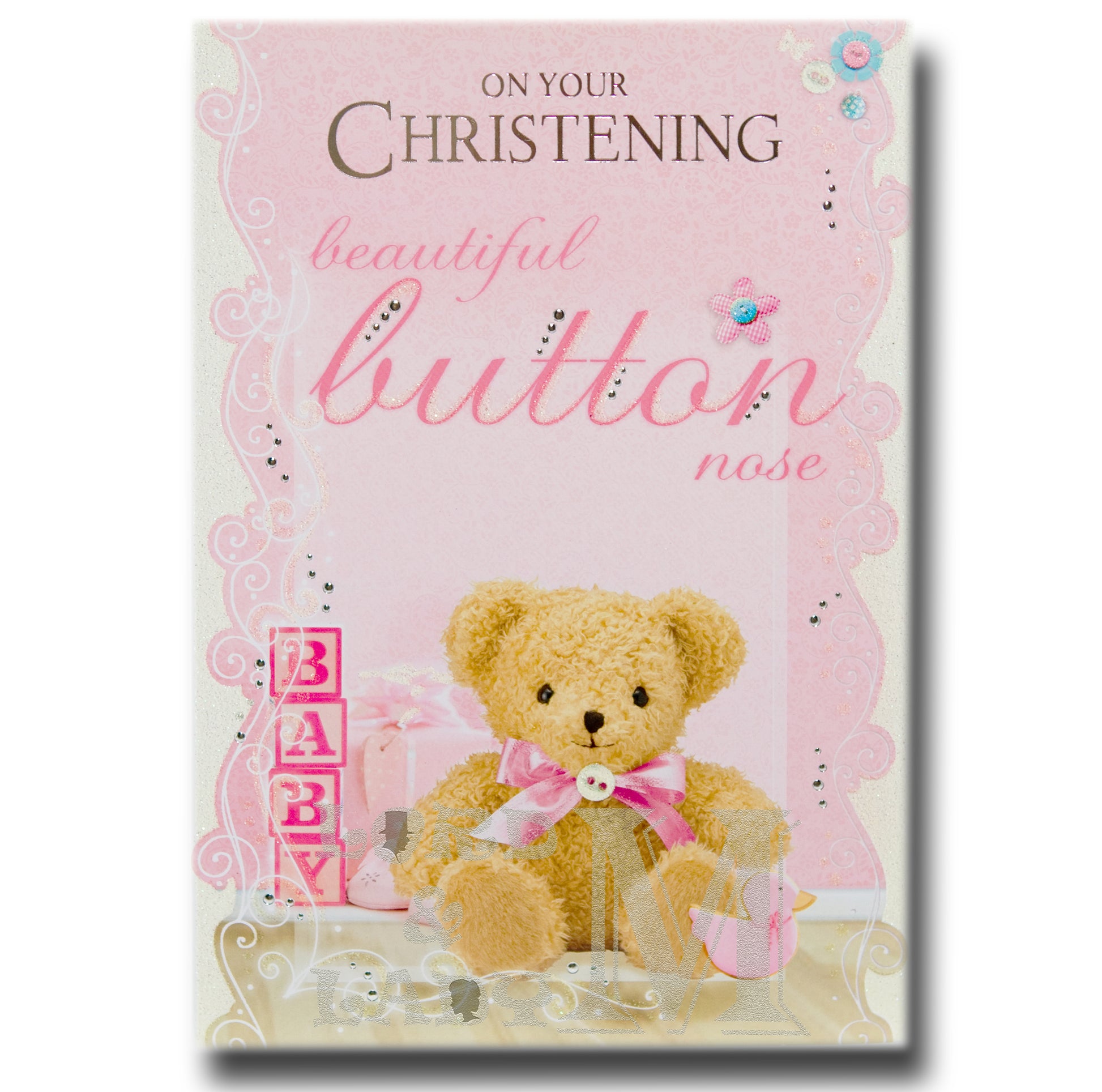 22cm - On Your Christening Beautiful Button Nose